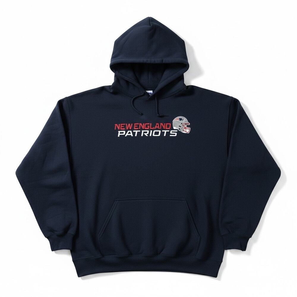 Gildan NFL New England Patriots 2XL Hoodie Sweatshirt Blue (NWT)